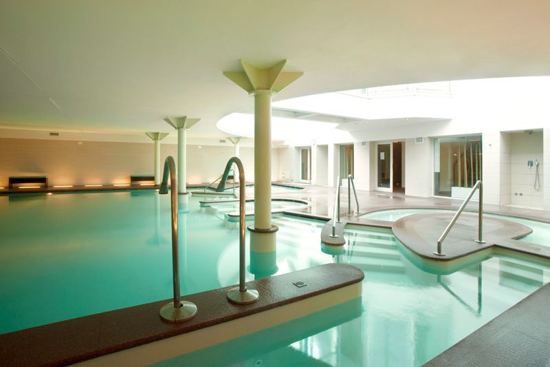 Swimming pool, Interior design, Property, Ceiling, Room, Floor, Tile, Composite material, Design, Reflection, 