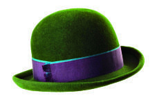 Green, Colorfulness, Headgear, Costume accessory, Magenta, Costume hat, Violet, Fedora, Cylinder, 