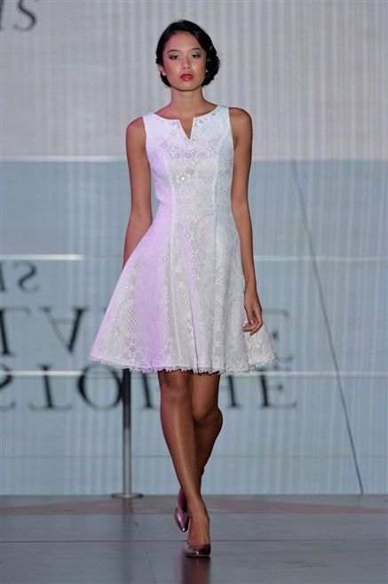 Clothing, Dress, Shoulder, Human leg, Joint, One-piece garment, Pink, Style, Pattern, Fashion show, 