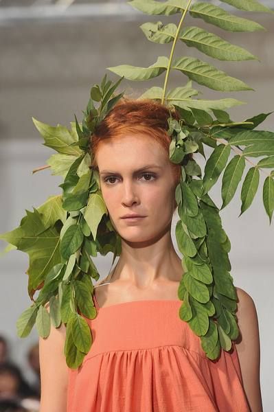 Leaf, Day dress, Plant stem, Brown hair, Hair coloring, Annual plant, Model, 