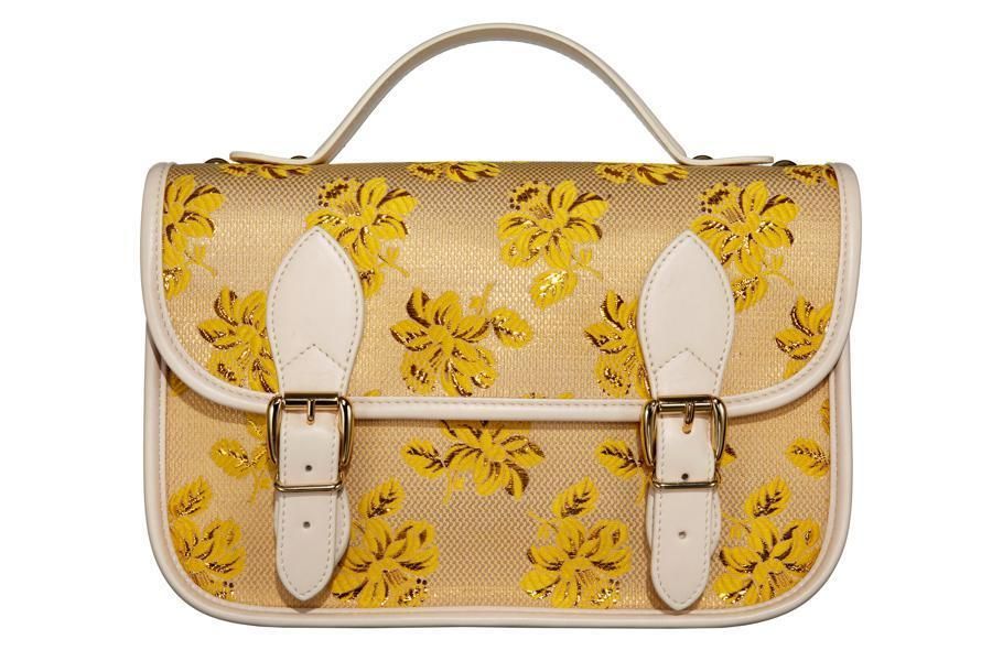 Product, Yellow, Bag, White, Style, Fashion accessory, Pattern, Luggage and bags, Shoulder bag, Fashion, 