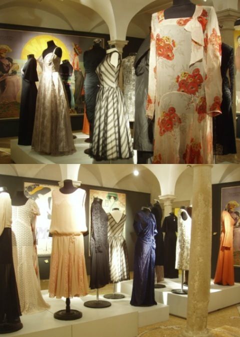 Clothing, Dress, Formal wear, Collection, One-piece garment, Pattern, Fashion, Mannequin, Retail, Fashion design, 