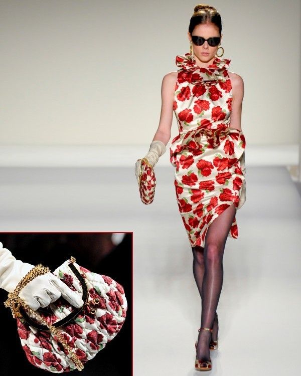 Dress, Shoulder, Red, Pattern, One-piece garment, Style, Sunglasses, Fashion model, Fashion, Neck, 