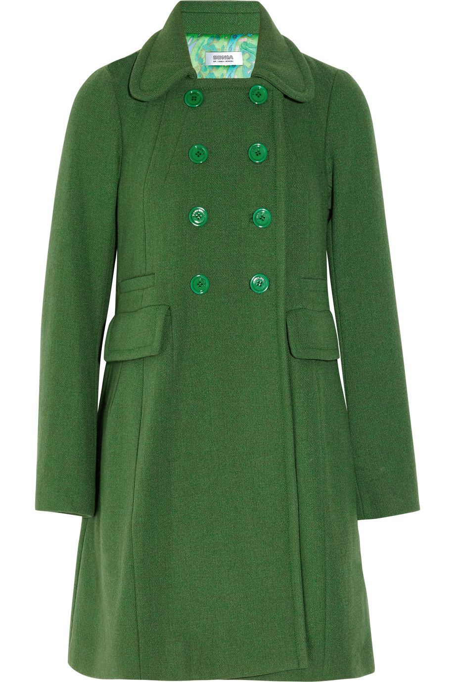 Green, Coat, Collar, Sleeve, Textile, Outerwear, Standing, Overcoat, Blazer, Fashion, 