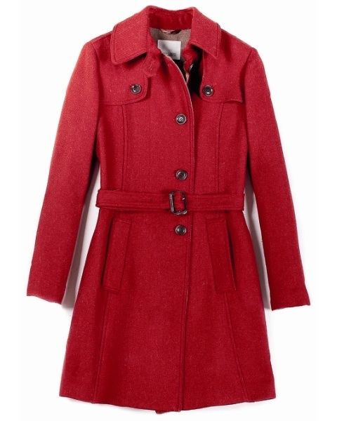 Clothing, Product, Collar, Sleeve, Coat, Red, Textile, Outerwear, White, Pattern, 