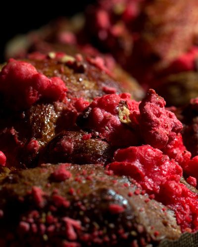 Red, Magenta, Maroon, Recipe, Ostrich meat, Macro photography, Cooking, Red meat, Beef, 
