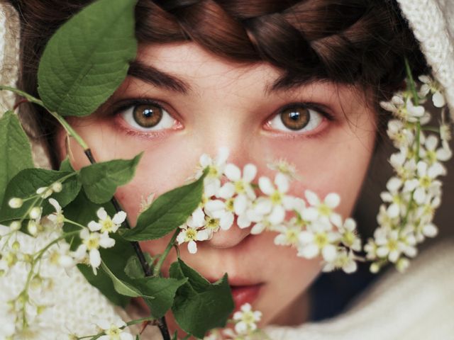 Petal, Eyebrow, Flower, People in nature, Eyelash, Iris, Organ, Beauty, Photography, Spring, 