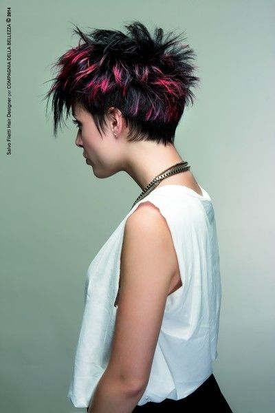 Ear, Hairstyle, Human body, Shoulder, Elbow, Joint, Style, Neck, Black hair, Magenta, 