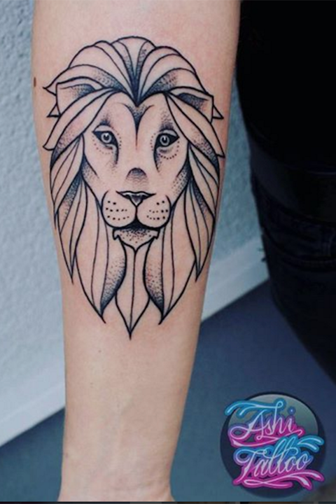 Tattoo, Joint, Logo, Muscle, Temporary tattoo, Calf, Design, Cover-up, Flesh, Artwork, 