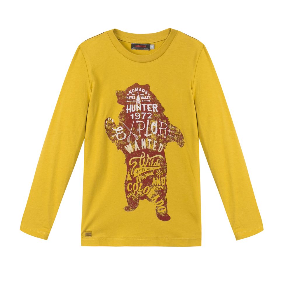 Product, Yellow, Sleeve, Pattern, Sweater, Baby & toddler clothing, Long-sleeved t-shirt, Active shirt, Top, Sweatshirt, 