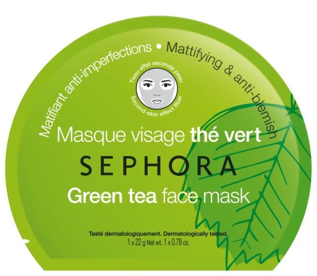 <p>Contiene thè verde la Green Tea Face Mask di Sephora. 5 minuti per detossinare la pelle e concedersi una pausa.</p>