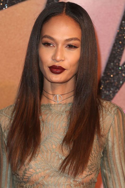 <p>This mix of brown and red lipsticks on Smalls gives off '90s supermodel vibes without looking too retro.</p>