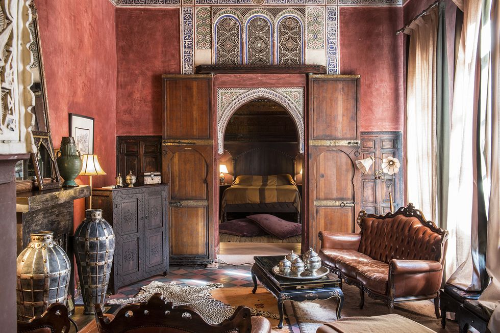 La red suite del riad Dard Darma, Marrakech