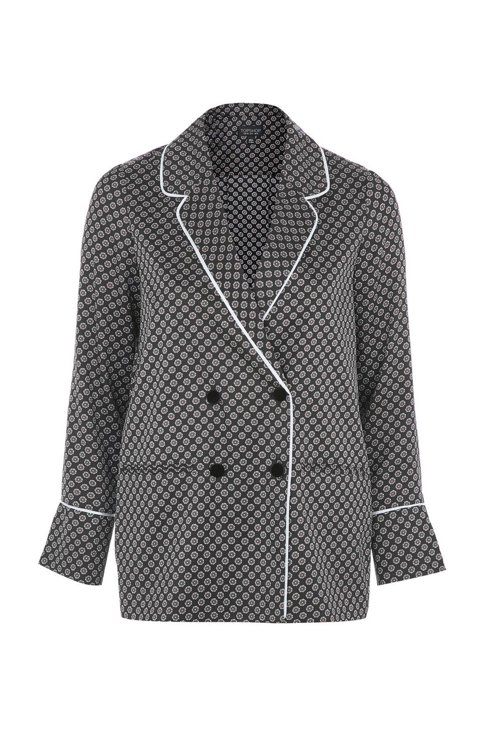 <p>
Topshop Soft Geo Print Jacket, $110; <a href="http://us.topshop.com/en/tsus/product/clothing-70483/jackets-coats-2390895/soft-geo-print-jacket-ww-6147911?bi=80&amp;ps=20">topshop.com</a></p><p><span class="redactor-invisible-space" data-verified="redactor" data-redactor-tag="span" data-redactor-class="redactor-invisible-space"></span></p>