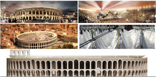 Arena di Verona: il progetto di copertura vincitore del concorso patrocinato da Calzedonia