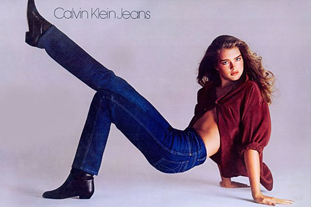 Brooke Shield nella storica pubblicità dei jeans Calvin Klein