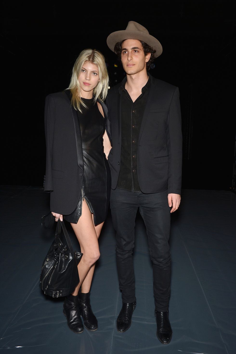 PARIS, FRANCE - MARCH 09:  (L-R) Devon Windsor and Fai Khadra attend the Saint Laurent show as part of the Paris Fashion Week Womenswear Fall/Winter 2015/2016 on March 9, 2015 in Paris, France.  (Photo by Dominique Charriau/WireImage)
