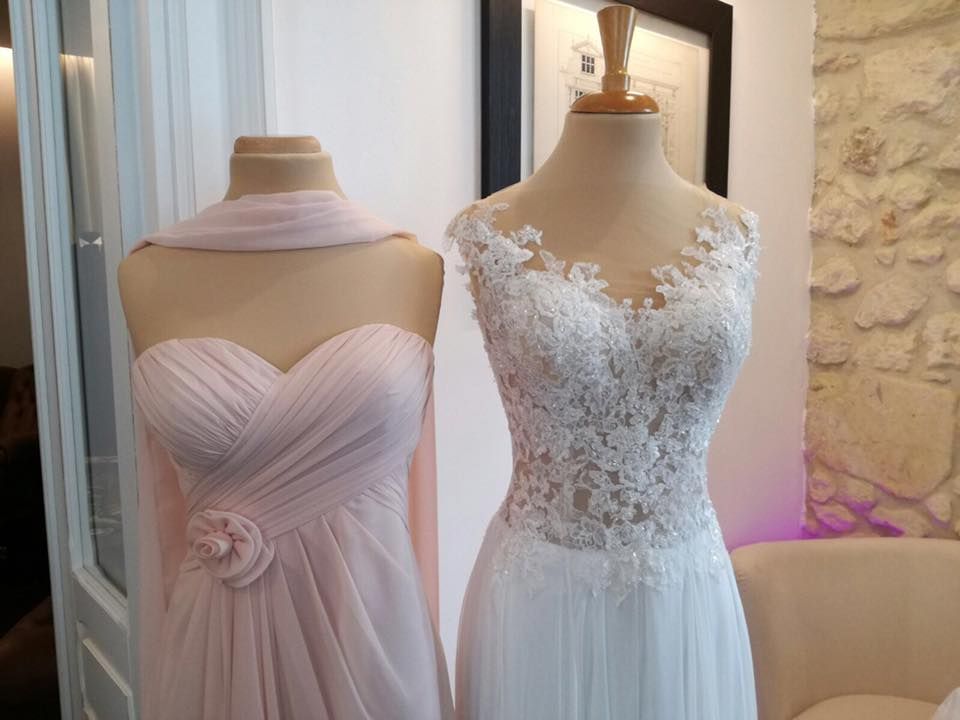 Clothing, Dress, Shoulder, Textile, White, Wedding dress, Lavender, One-piece garment, Gown, Fashion, 