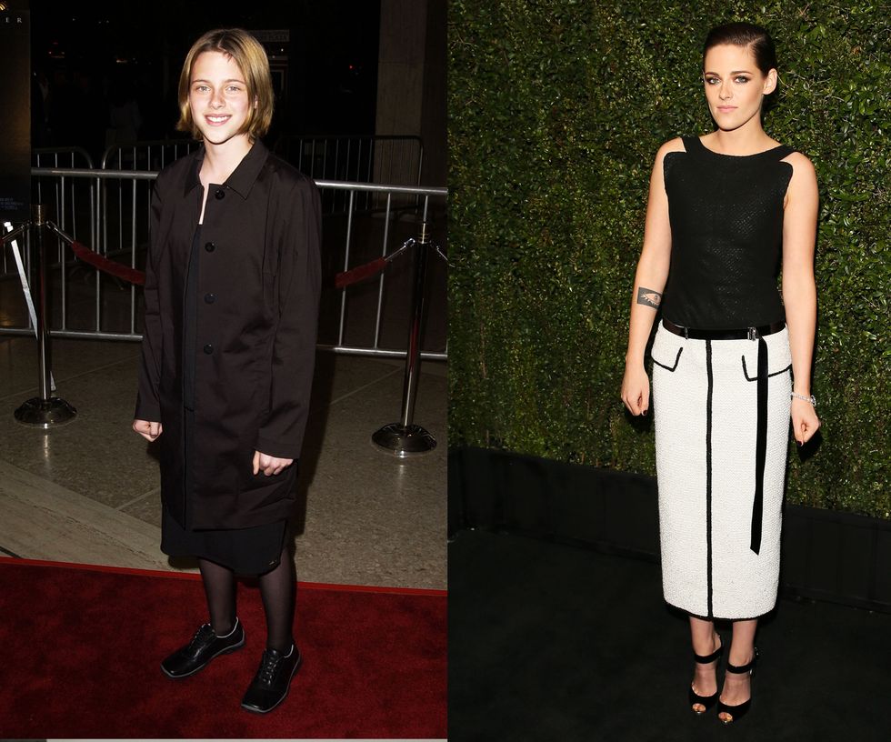 <p><em>Then: </em>At the <em>Panic Room</em> premiere in 2002</p><p><em>Now: </em><span class="redactor-invisible-space">At the </span>Chanel And Charles Finch 2015 Pre-Oscar Dinner</p>