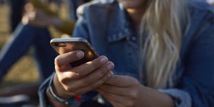 Woman using phone