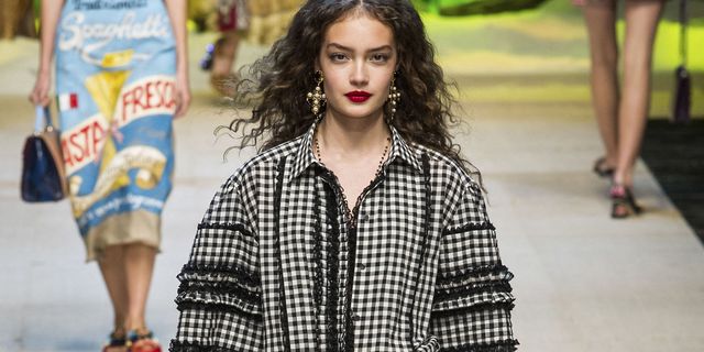 camicia quadretti, stampa Vichy, Dolce&Gabbana, primavera estate 2017