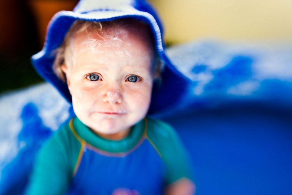 Child, Face, Blue, Toddler, Facial expression, Baby, Skin, People, Head, Cheek, 