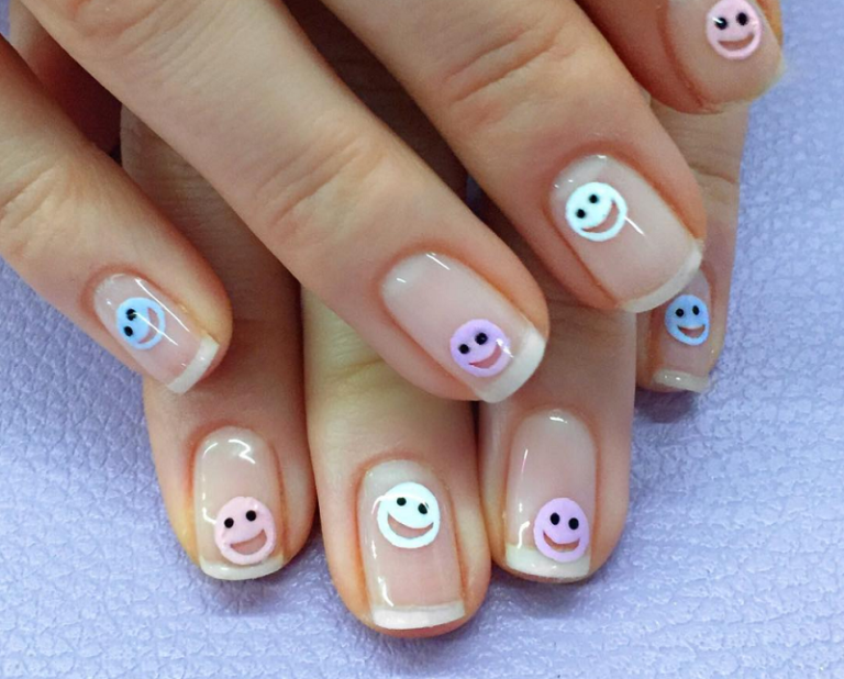 Smiley face nails, WAH, 23 February 2017