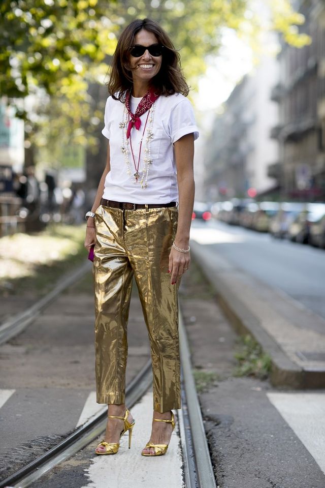 t-shirt+pantaloni oro viviana volpicella