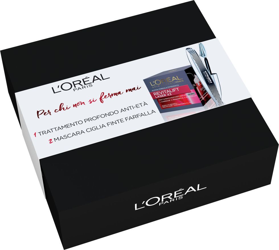 <p>L'Oréal Paris ha creato un cadeau ad hoc abbinando&nbsp;il mascara cult&nbsp;Ciglia Finte Farfalla&nbsp;al trattamento&nbsp;anti-età&nbsp;Revitalift&nbsp;Laser&nbsp;X3 Giorno (18,90 euro).</p>