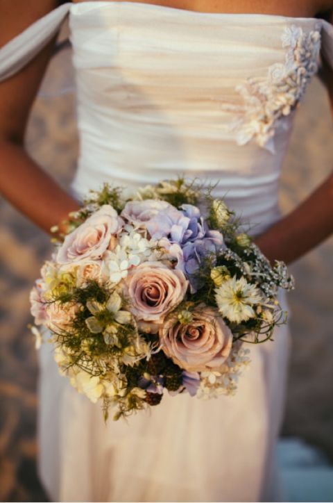 Blue, Petal, Bouquet, Yellow, Flower, Photograph, Bridal clothing, Cut flowers, Wedding dress, Dress, 