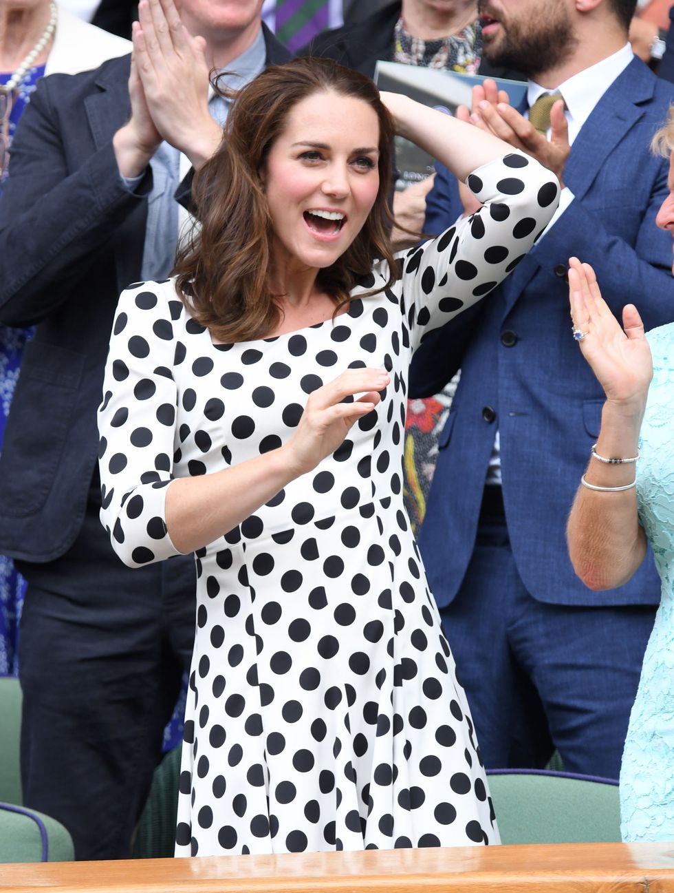 LONDON, ENGLAND - JULY 03:  Catherine, Duchess of Cambridge attends day one of the Wimbledon Tennis Championships at Wimbledon on July 3, 2017 in London, United Kingdom.  (Photo by Karwai Tang/WireImage)