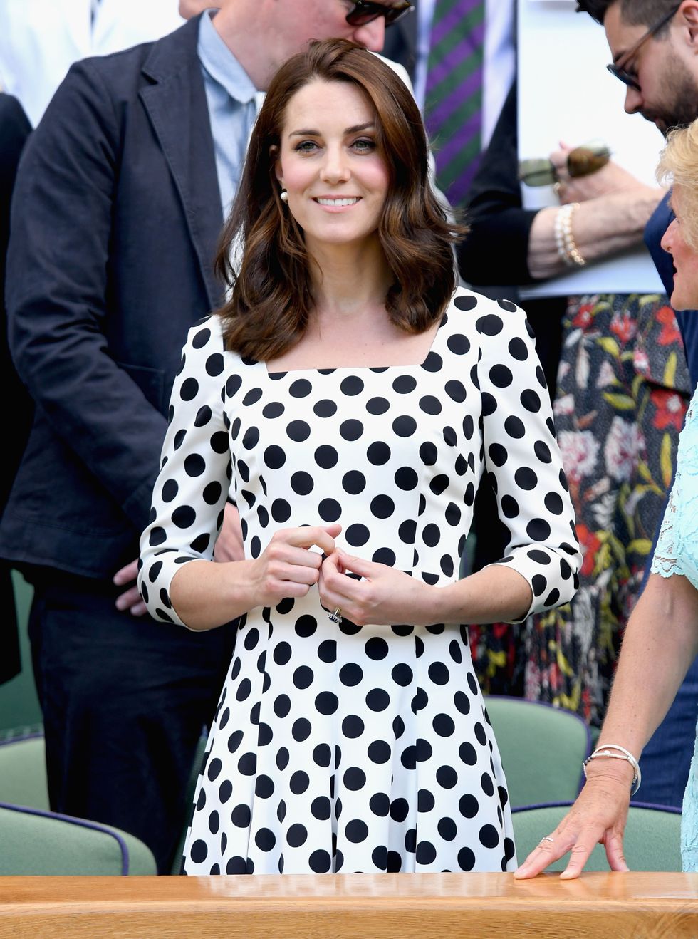 LONDON, ENGLAND - JULY 03:  Catherine, Duchess of Cambridge attends the opening day of Wimbledon 2017 on July 3, 2017 in London, England.  (Photo by Karwai Tang/WireImage)