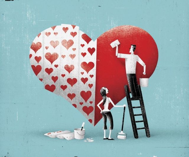 Red, Illustration, Art, Love, Heart, Valentine's day, Heart, Graphic design, Visual arts, Street art, 