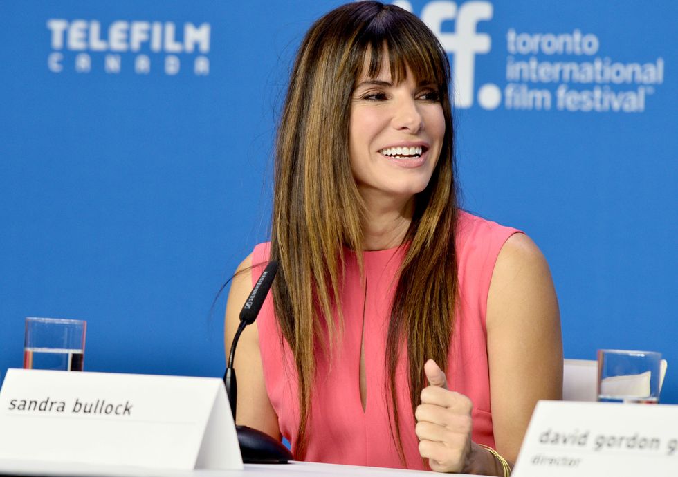 TORONTO, ON - SEPTEMBER 12:  Actress Sandra Bullock speaks onstage during the "Our Brand Is Crisis" press conference at the 2015 Toronto International Film Festival at TIFF Bell Lightbox on September 12, 2015 in Toronto, Canada.  (Photo by George Pimentel/WireImage)