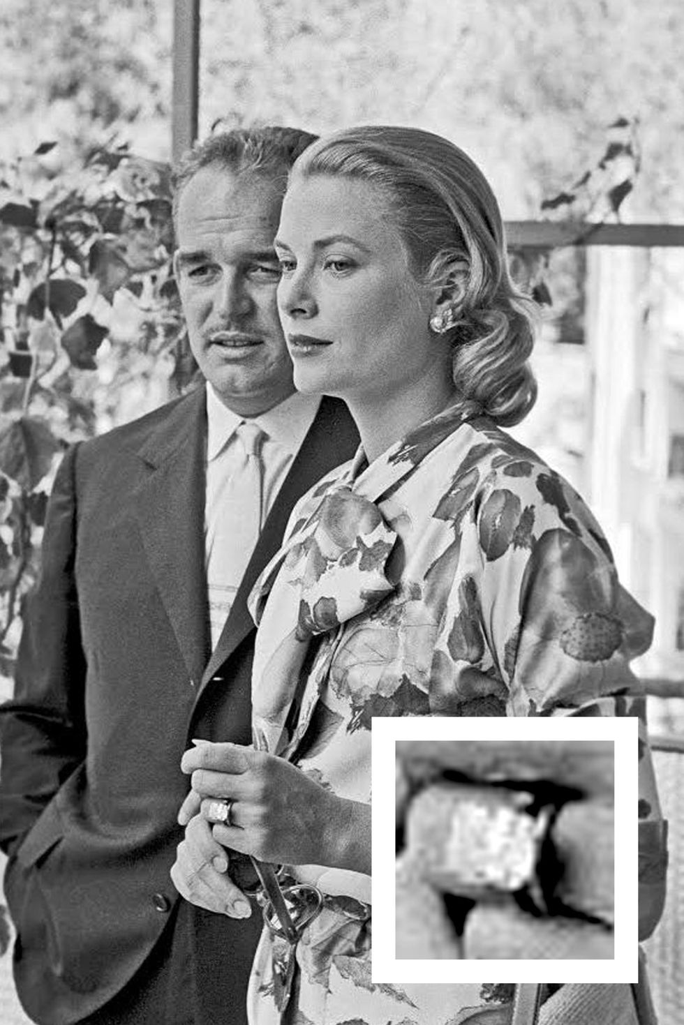 <p>Prince Rainier of Monaco proposed to Grace Kelly with an eternity band of rubies and diamonds, but later purchased a 10.5-carat emerald-cut diamond flanked by two baguettes and set in platinum for the actress.</p>