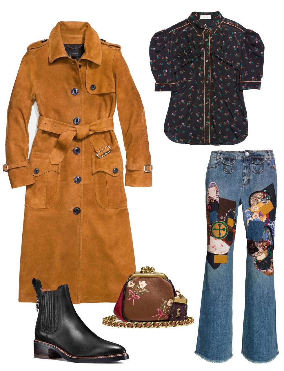 Clothing, Jeans, Outerwear, Footwear, Brown, Fashion, Denim, Coat, Sleeve, Trench coat, 