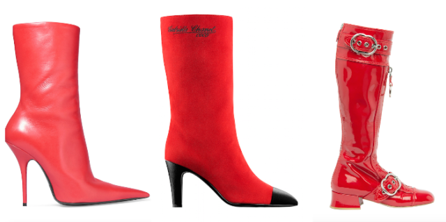 Footwear, High heels, Boot, Red, Shoe, Knee-high boot, Rain boot, Riding boot, Material property, Carmine, 