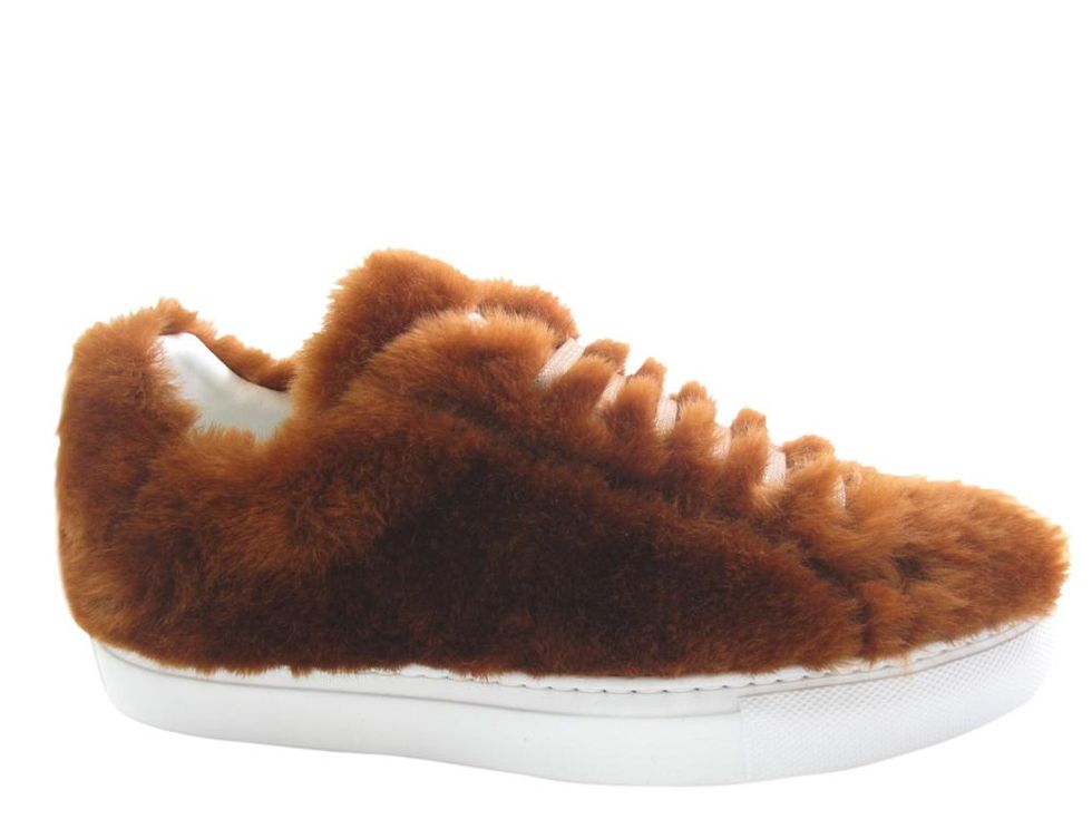 Footwear, Shoe, Brown, Tan, Fur, Suede, Slipper, Sneakers, 