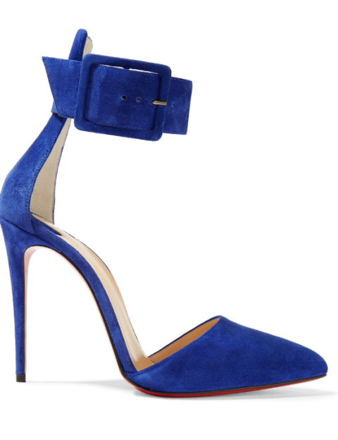Footwear, Cobalt blue, High heels, Blue, Electric blue, Shoe, Leather, Sandal, Suede, Court shoe, 