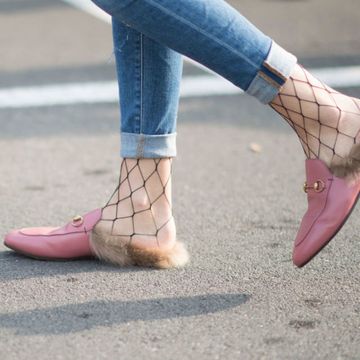 Footwear, Pink, Street fashion, White, Shoe, Jeans, Ankle, Leg, Human leg, Fashion, 
