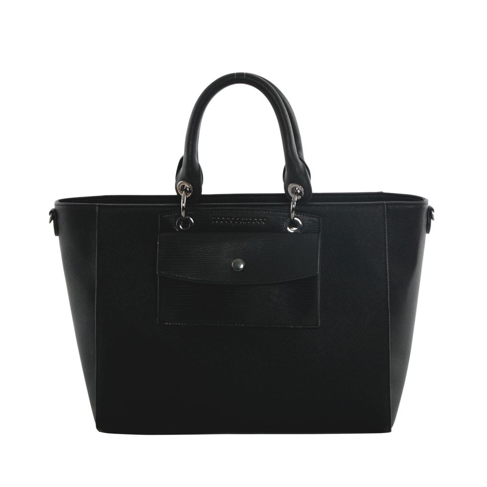 Handbag, Bag, Black, Product, Fashion accessory, Leather, Tote bag, Luggage and bags, Material property, Shoulder bag, 