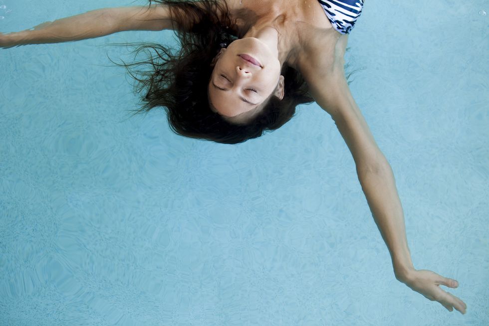 Blue, Athletic dance move, Leg, Fun, Photography, Underwater, 
