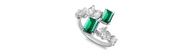 Green, Emerald, Jewellery, Gemstone, Fashion accessory, Ring, Engagement ring, Body jewelry, Platinum, Diamond, 