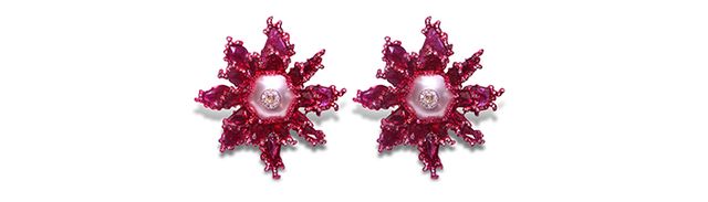 Pink, Purple, Jewellery, Magenta, Fashion accessory, Gemstone, Earrings, Ruby, 