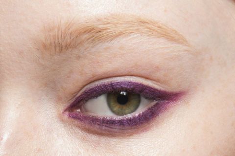 Eyebrow, Face, Eye, Eyelash, Hair, Skin, Eye shadow, Purple, Violet, Close-up, 