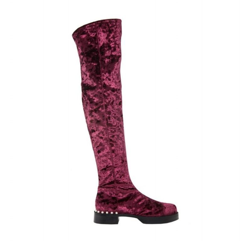Footwear, Boot, Violet, Knee-high boot, Pink, Purple, Magenta, Shoe, Maroon, Riding boot, 