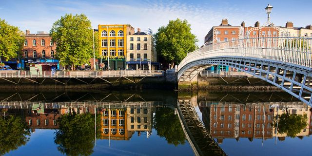 Reflection, Waterway, Water, Canal, Architecture, Town, Urban area, River, Daytime, Sky, 