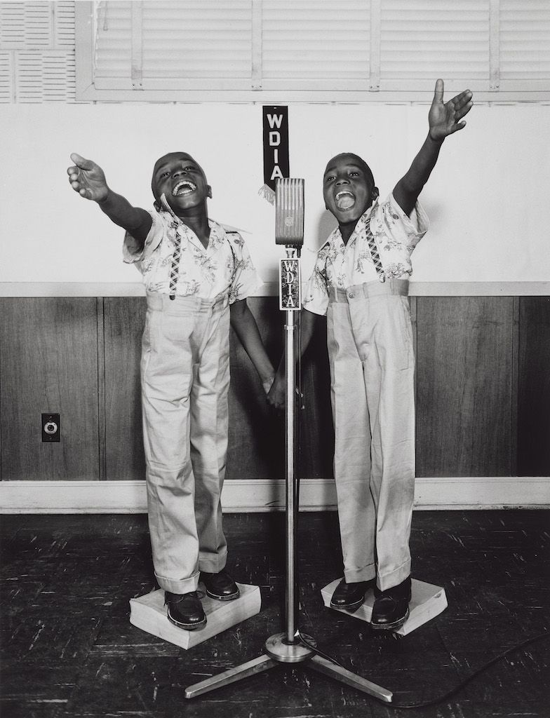 Twins at WDIA, Memphis, about 1948 Ernest C. Withers (American, 1922–2007) Photograph, gelatin silver print * Sophie M. Friedman Fund * Photograph © Museum of Fine Arts, Boston
