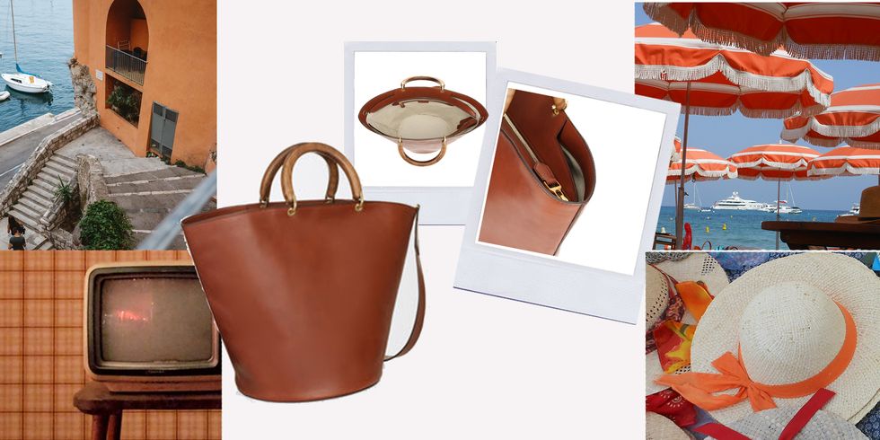 Leather, Brown, Orange, Copper, Handbag, Bag, Fashion accessory, Room, Metal, 