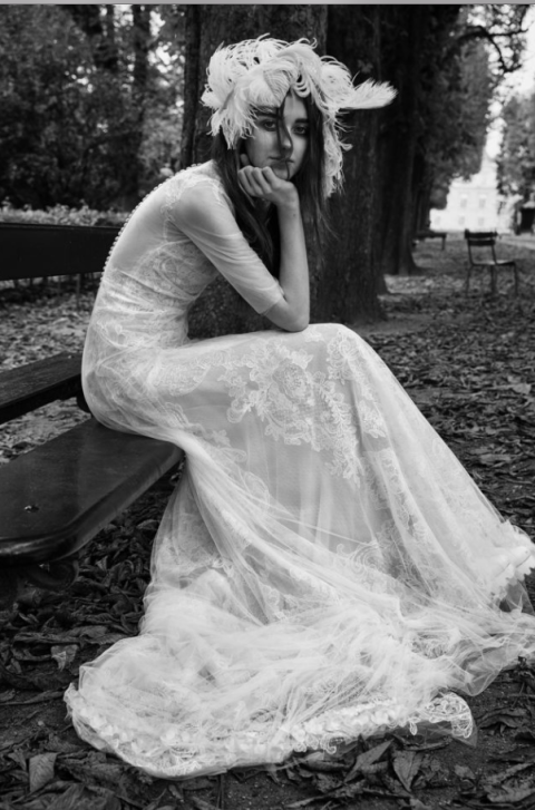 Photograph, White, Dress, Gown, Bridal veil, Wedding dress, Clothing, Bridal accessory, Black-and-white, Veil, 